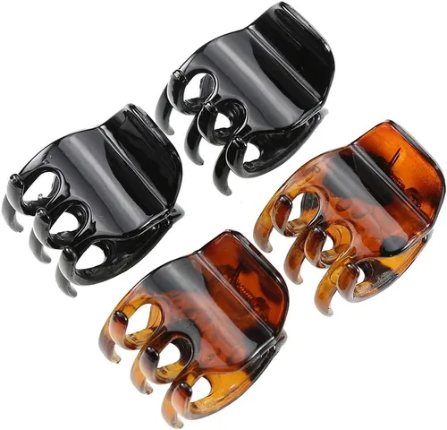 Pinzas de garra medianas para mujer, paquete de 4 pinzas para el cabello, accesorios antideslizantes de 1.37 pulgadas para el cabello para fácil