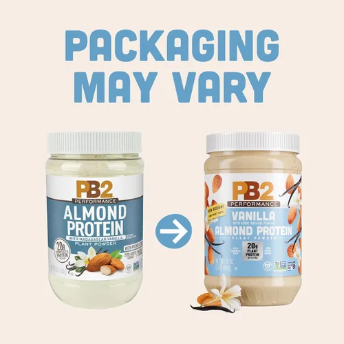 Miniatura 2 de PB2 Performance - Polvo de proteína vegano a base de plantas de almendra 20g de proteína completa, sin azúcar añadida, fibra prebiótica Sin