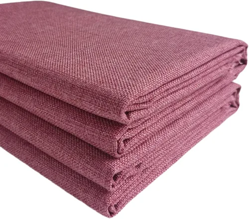 Miniatura 20 de TinaKim Tela de tapicería de lona, material de tela tipo lino sintético, para reparación de asientos de silla de sofá (beige 3, 2 yardas
