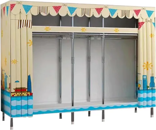 Miniatura 10 de large closets Portable Wardrobe Closet Thickened Steel Pipe Clothes Closet for Bedroom Hanging Large Closet Lightweight Portable Closet Space-saving