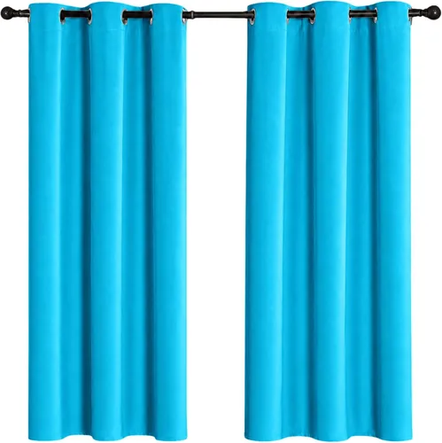 Miniatura 24 de Cortinas opacas para oscurecer la habitación, con aislamiento térmico, cortinas opacas con ojales para puertas y ventanas de poliéster