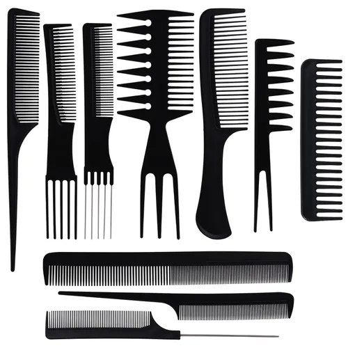 Oneleaf Peine para el cabello, 10 piezas, juego de peine profesional para estilistas, paquete variado ideal para todo tipo de cabello y estilos
