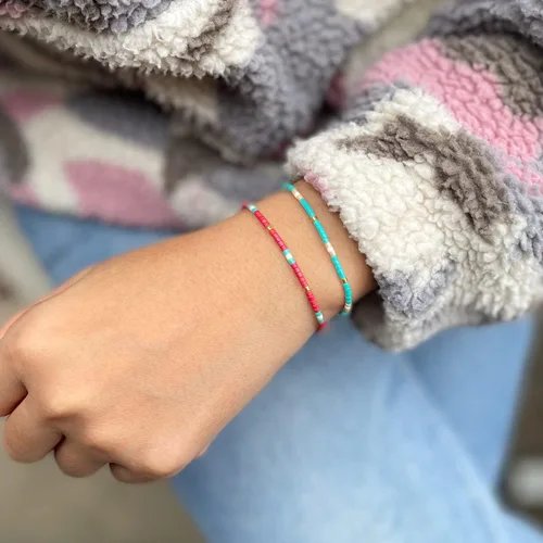 Miniatura 5 de KELITCH - Pulsera de cuentas de cristal de color bohemio, hecha a mano, joyas de la amistad para el verano