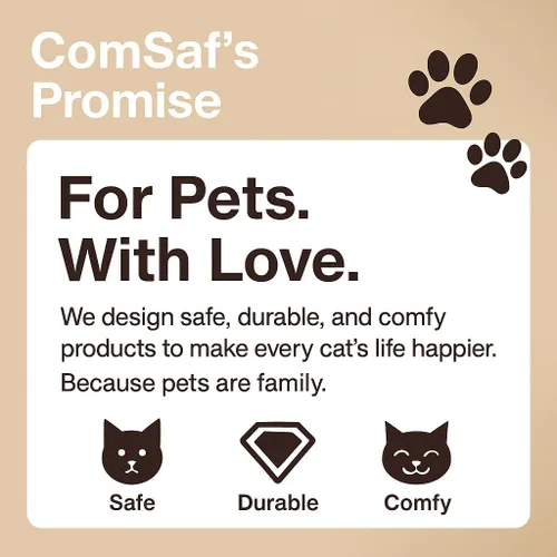 Miniatura 9 de ComSaf Cama Rascador Grande para Gatos - Tabla Rascadora para Gatos de 26", Sofá Rascador para Gatos de Cartón, Cama Lounge Rascadora Duradera