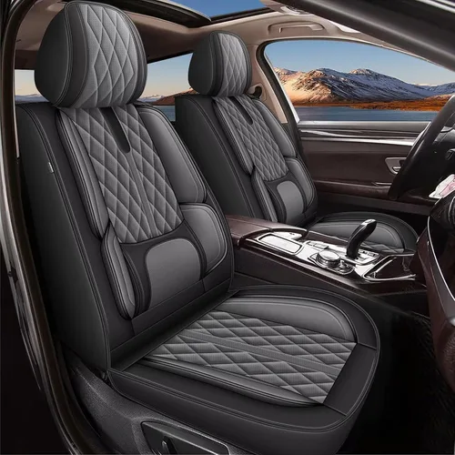 Miniatura 12 de IKABEVEM Fundas de Asiento Compatibles con Ford Maverick 2022-2025 2PCS Fundas de Asiento Delantero de Automóvil de Cuero Sintético Cojín de Asiento