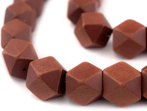 Miniatura 45 de TheBeadChest - Cuentas de madera de cubo sin esquinas azul azul: cuentas orgánicas naturales de corte de diamante de 0.787 in para la fabricación