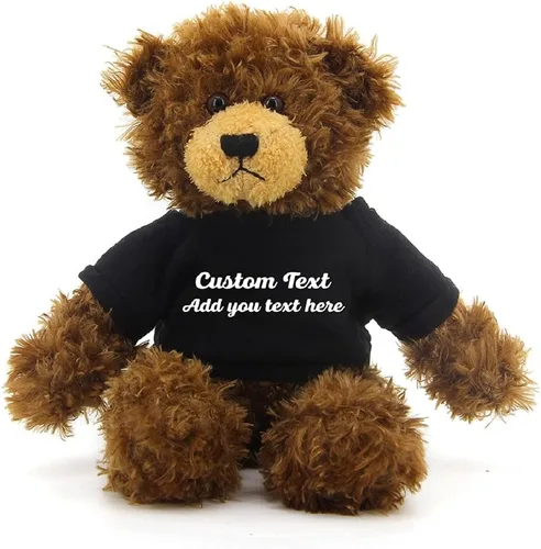 Oso Brandon de chocolate personalizado – Juguete de peluche personalizado de 12 pulgadas – Regalo perfecto de oso personalizado para graduación, San