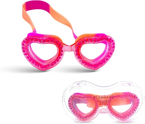 GlamBaby Gafas de natación para niños, 100% protección UVA/UVB, máxima protección para niños mientras están en el agua, elegantes, duraderas