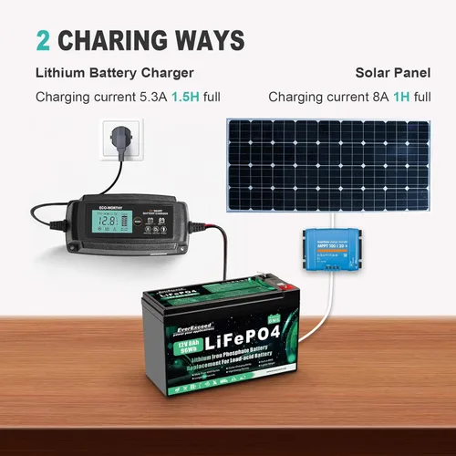 Miniatura 6 de Batería Lifepo4 de 12 V 8 Ah con 3000+ ciclos profundos Batería de litio de 12 V para energía solar/eólica, iluminación, buscador de peces, Power