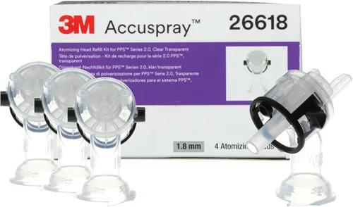 3M Accuspray - Recambios de boquilla de pistola de pintura para PPS 2.0, 26618, 0.0618, transparente, uso con sistema de pistola de pulverización