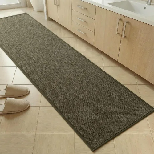Miniatura 15 de YIHOUSE Juego de 2 tapetes de baño, color beige, ultrafino, absorbente, antideslizante, para baño, lavable, ducha, lavabo, lavandería