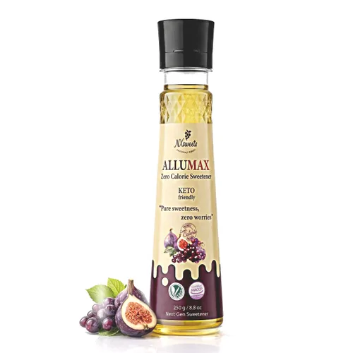 Miniatura 12 de NXsweets - Jarabe de alulosa – Edulcorante líquido cero calorías y cero azúcar, sustituto de azúcar bajo en glucémico, mezcla de stevia y fruta
