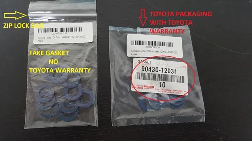 Miniatura 2 de Juntas de tapón de drenaje de aceite Toyota Cantidad 20