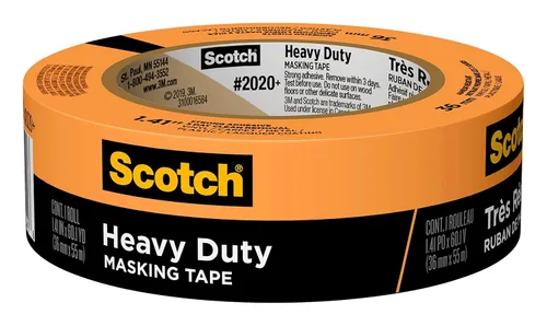Miniatura 17 de Scotch Cinta adhesiva resistente para pintores, 6 rollos, 3.58 cm x 54.9 m, para uso en vinilo, alfombra, metal y plástico, cinta adhesiva