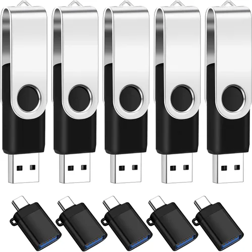 Miniatura 10 de EASTBULL - Unidad flash USB de 1 GB, 1 unidad de pulgar USB 2.0 giratoria USB Stick Memory Stick Metal Thumb Drive (rojo)