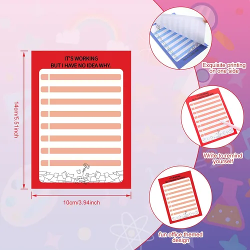 Miniatura 2 de Yeaqee 12 blocs de notas divertidos para compañeros de trabajo, divertidos bloc de notas sarcásticos, bloc de notas divertido para lista de tareas