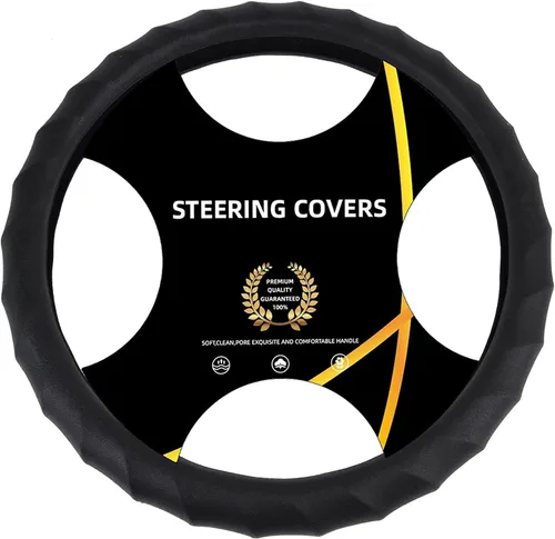 Miniatura 10 de AUTOXBERT Funda de silicona para volante, transpirable, antideslizante, protector de volante de automóvil, accesorio de decoración universal