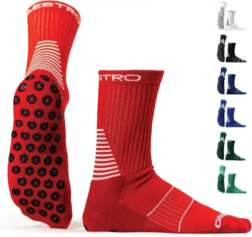 Miniatura 31 de Maestro - Calcetines de agarre de fútbol para hombres y mujeres con almohadillas antideslizantes, ideales para fútbol, baloncesto y deportes