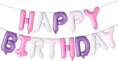 Miniatura 5 de Globos de cumpleaños con texto en inglés «Happy Birthday», de papel de aluminio para decoración (idioma español no garantizado), Azul Start