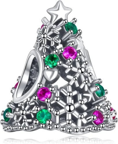 Annmors Christmas Charm for Woman-925 Sterling Silver Dangle Pendant Bead,Girl Jewelry Beads Gifts for Women Bracelet&Necklace