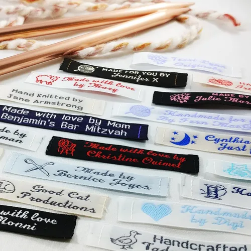 Miniatura 5 de Etiquetas personalizadas 100% tejidas, 1/2 pulgada de ancho