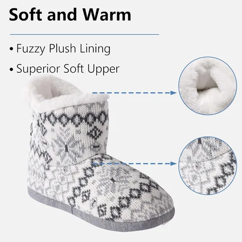 Miniatura 4 de Pantuflas de interior para mujer con parte superior de punto y lazo