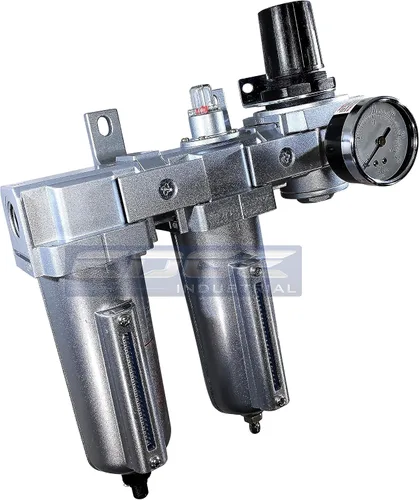Miniatura 3 de Sistema de secado de aire de tres etapas con clasificación industrial: filtro de partículas de aire, filtro coalescente de 0.01 micras y regulador