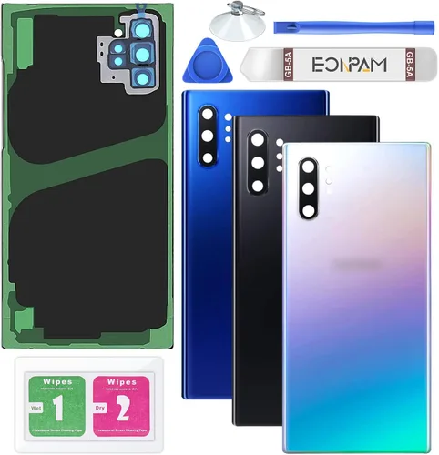 Reemplazo de cristal trasero para Samsung Galaxy Note 10+ Plus SM-N975 Carcasa trasera con lente de cámara + kit de herramientas de reparación