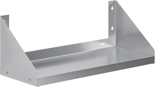 Miniatura 11 de AmGood Estante de pared de acero inoxidable de 24 pulgadas de largo x 18 pulgadas de profundidad con protectores laterales