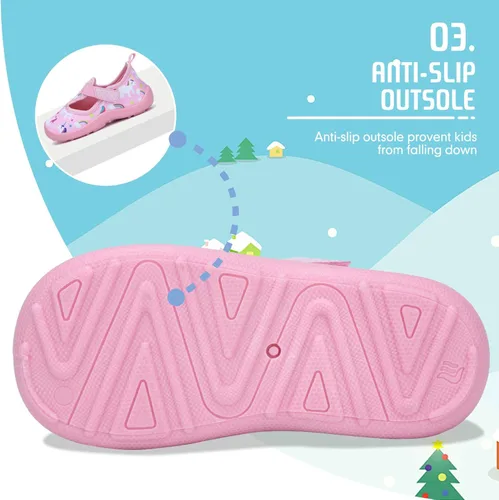 Miniatura 6 de FANTURE Zapatos de agua para niños y niñas, lindas sandalias acuáticas, playa, piscina, parque acuático, tenis acuáticos, para niños pequeños