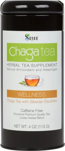 Miniatura 9 de Sayan Té prémium de hongos chaga siberianos con abeto, mezcla exclusiva de crudo y extracto, 4 onzas de cosecha silvestre y sin cafeína