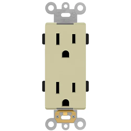 Miniatura 14 de ENERLITES Toma de corriente decorativa de grado industrial, 15A 125V, receptáculo dúplex resistente a manipulaciones, conexión a tierra, 5-15R, 2