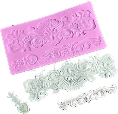 Miniatura 8 de pastel de encaje de boda comestible silicona hornear encaje Mat fondant impresión textura encaje decoración molde azúcar artesanía glaseado caramelo