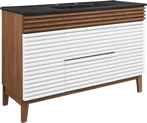 Miniatura 10 de Modway Render 23.5" tocador de baño en nogal (lavabo no incluido)