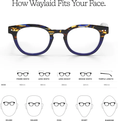 Miniatura 4 de eyebobs - Waylaid (ancho) Gafas de lectura prémium para hombres y mujeres Marco redondo para caras anchas Disponible en 0.0x - 4.0x