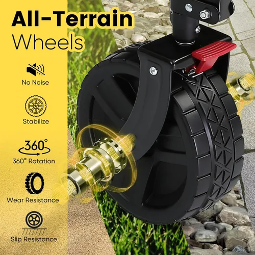 Miniatura 4 de Sekey Carro plegable extendible de 48" de largo con capacidad de peso de 440 libras, carrito de jardín plegable de uso pesado de 300L con ruedas
