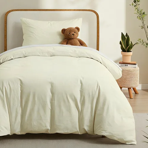 Miniatura 32 de LOVQUE Funda de edredón de algodón verde oliva, tamaño King, juego de ropa de cama natural similar al lino con cierre de cremallera (sin edredón)