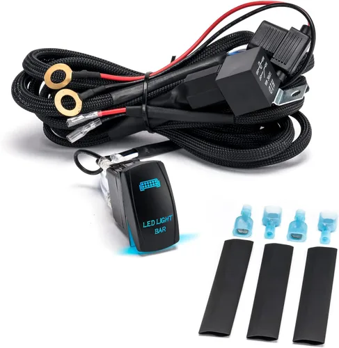 Miniatura 7 de Arnés de cableado de 1 cable, kit de cable de nailon de 12 V 40 A para barras de luz LED, luces antiniebla, luces de conducción y trabajo