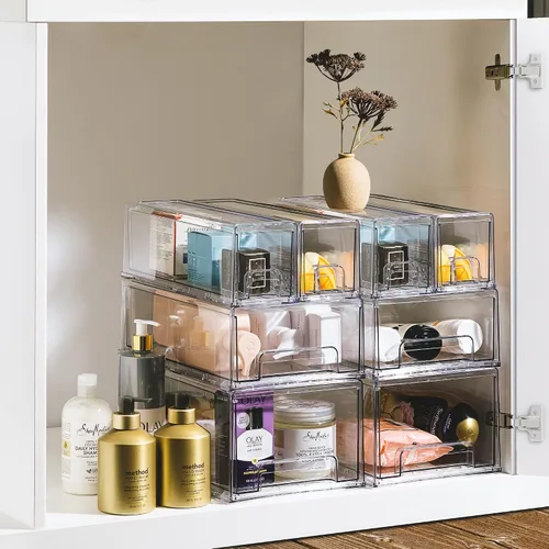 Miniatura 6 de Sorbus Cajones para nevera, contenedores organizadores de refrigerador apilables transparentes, contenedores de almacenamiento de alimentos