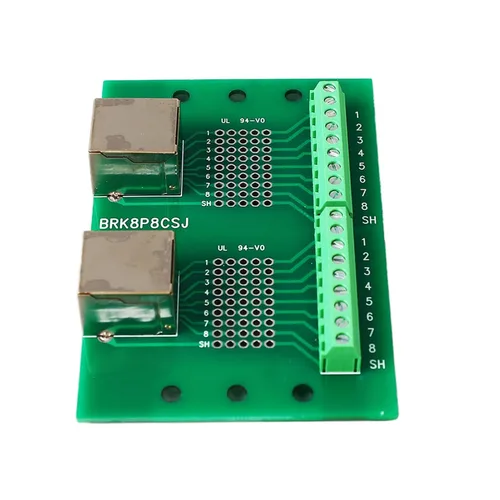 Miniatura 8 de Placa de conector Ethernet RJ45 dual con placa terminal de tornillo para transferencia de datos rápida y amplia aplicación