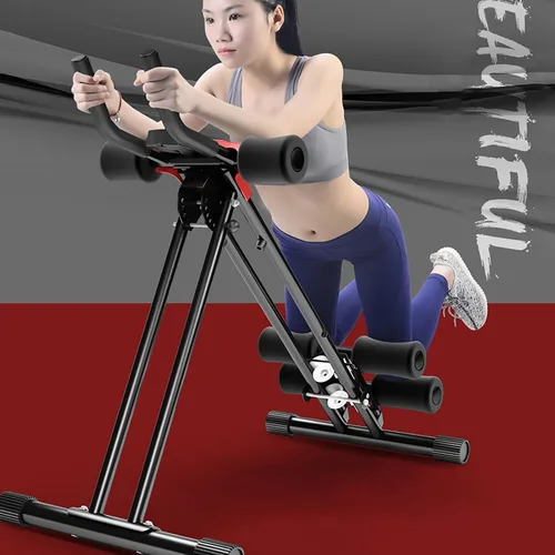 Miniatura 2 de Máquina de abdominales, máquina de entrenamiento abdominal, rueda de rodillo abdominal con monitor LCD ajustable de 5 engranajes, moldeador