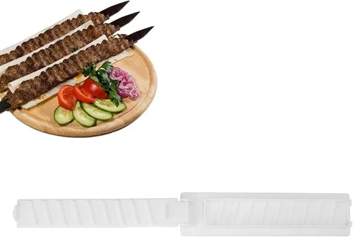 Miniatura 6 de Kebab Maker, prensa de pinchos de plástico y molde manual de Kabob, forma tu Kebab Kofta como un chef tradicional hecho a mano para asar carne