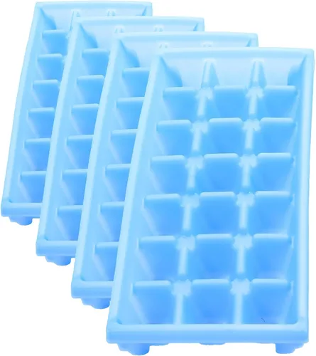 Camco Bandeja apilable para cubitos de hielo en miniatura para espacios compactos, 2 unidades (44100), azul (paquete de 4)