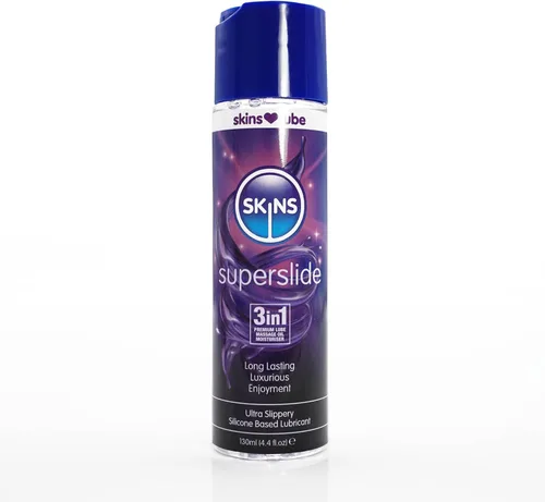 Miniatura 2 de Skins Skins Super Slide 3 en 1 Premium - Lubricante a base de silicona segura de látex de larga duración con tecnología Reaquav8 4.4 onzas líquidas