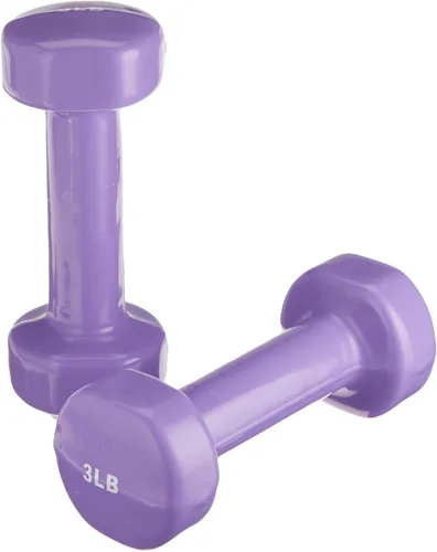 Miniatura 5 de Sammons Preston Mancuernas de hierro recubiertas de vinilo, 1 libra, par, pesas suaves de fácil agarre para entrenamiento de fuerza, tonificación