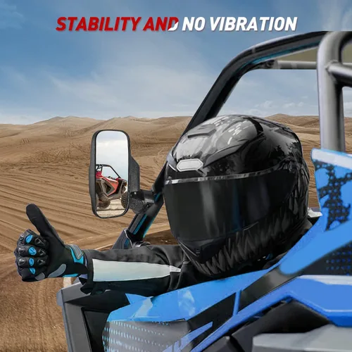 Miniatura 9 de Frokom Espejos laterales UTV, espejos retrovisores universales para jaula antivuelco de 1.6 a 2 pulgadas, Polaris Ranger RZR, Pioneer Can Am