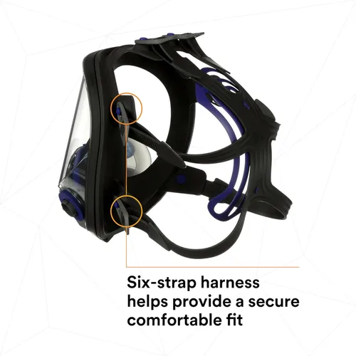 Miniatura 14 de Respirador reutilizable 3M Ultimate FX serie FF con máscara completa, protección respiratoria, M, Gris ahumado, 1