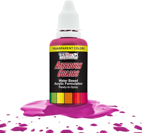 Miniatura 20 de U.S. Art Supply Pintura acrílica transparente Chartruesse para aerógrafo, 8 onzas, lista para rociar, pintura con pincel de aire para uñas, modelos