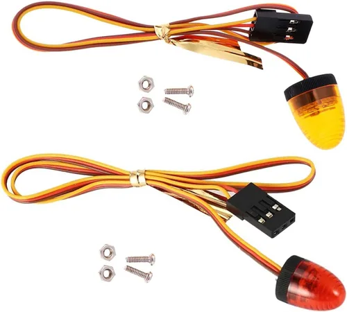 Paquete de 2 luces LED circulares ultra brillantes de policía, lámpara estroboscópica giratoria y alarmante, 5 modos, compatible con 1/8 1/10 1/14