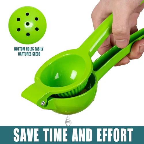 Miniatura 4 de Exprimidor manual Citrus Lemon Squeezer,Exprimidor de frutas Lime Press Metal,Herramienta profesional de la cocina del exprimidor de la mano Rojo